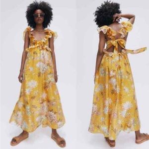 H&M Lyocell-blend Ruffled Dress. Size small